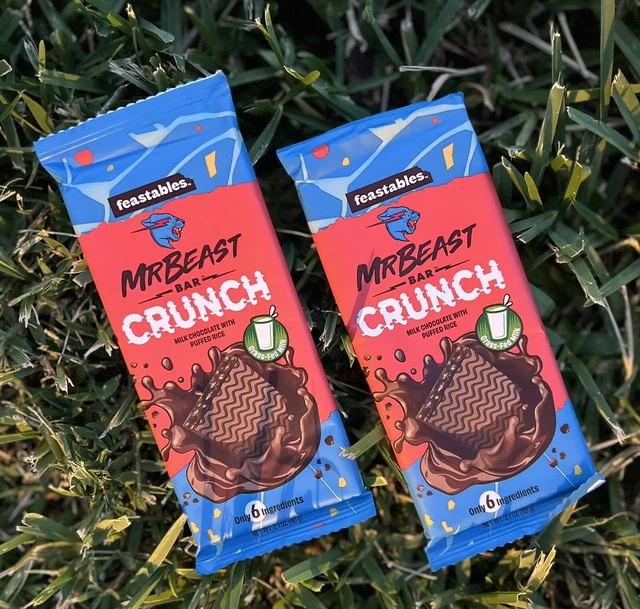 Mr beast chocolate bar feastables chocolate crunch full size ex 9 2024