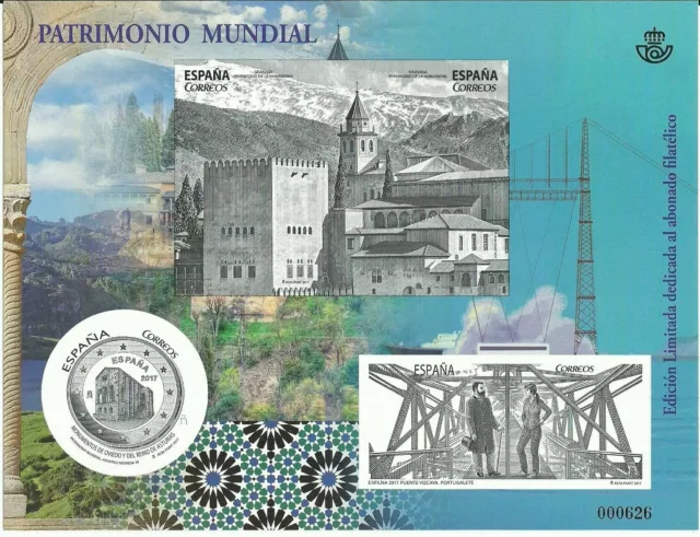 SPAIN 2018 PATRIMONIO MUNDIAL edicion limitada dedicada al abonado filatélico