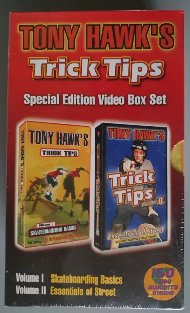 Tony Hawk's Trick Tips - Vols. 1 & 2 NEW Box Set VHS, 2002 Special Edition Video