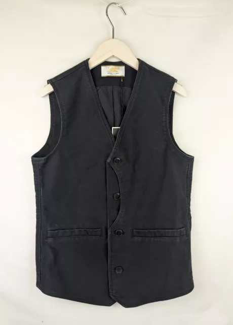 Le Mont St Michel Womens Work Waistcoat Jacket - Black - Size S RRP £180