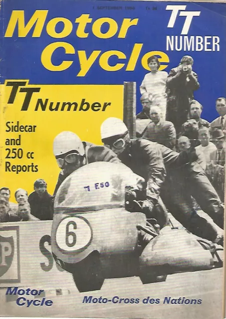 Motor Cycle - Sept. 1966 - Tt Number / Sidecar And 250 Cc Reports / Lightweight