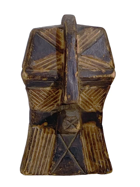#83040  Superb Old Songye Kifwebe Passport Mask DR Congo African Mask  8.5" H