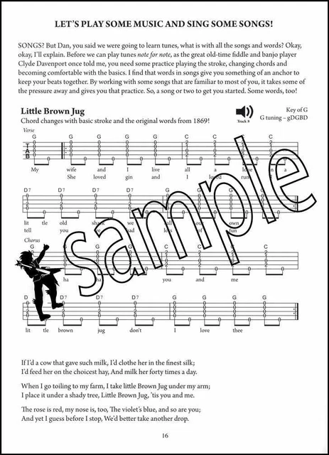 First Lessons Clawhammer Banjo TAB Music Book and Audio Learn How To Play Method 3