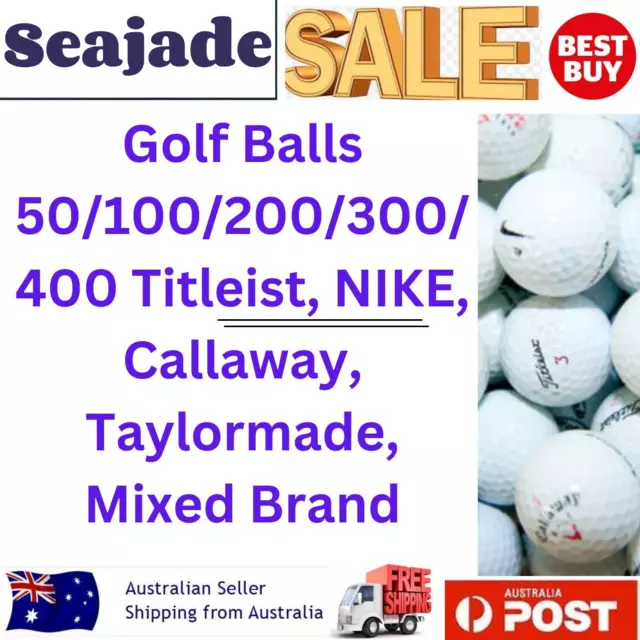 Golf Balls 50/100/200/300/4000 Titleist, NIKE, Callaway, Taylormade, Mixed Brand