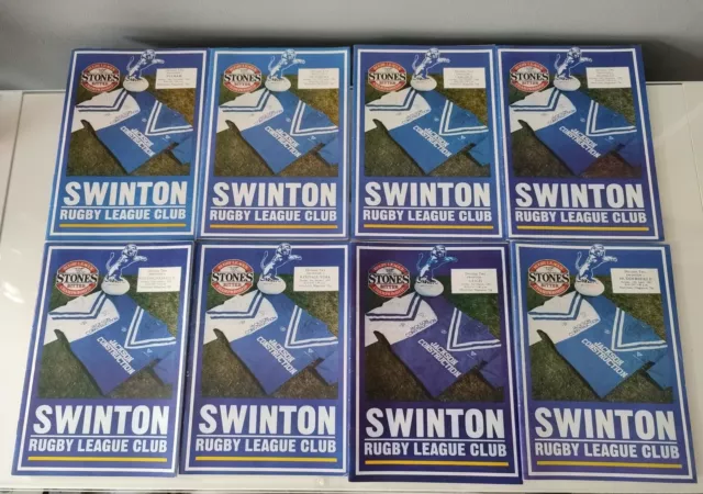 Swinton Lions Rugby League Club Programmes Bundle 1990/91 RUGBY LEAGUE PROGRAMME