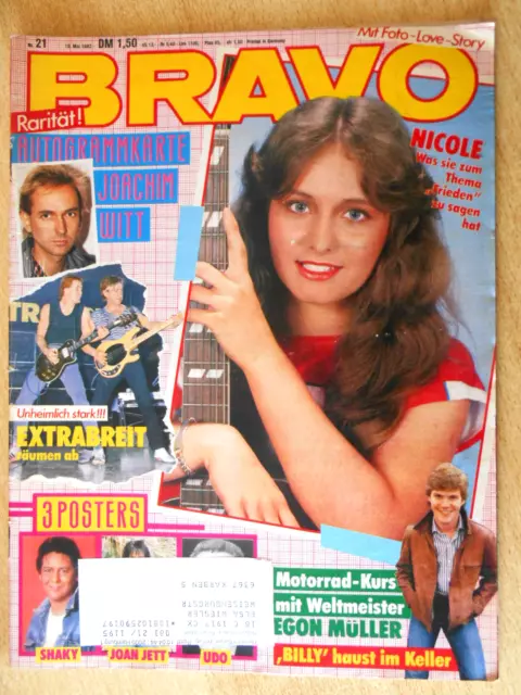 Bravo 21/1982 Komplett - Extrabreit, Nicole, Helen Schneider, Foreigner - TOP