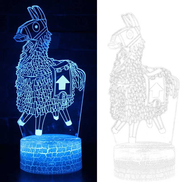 3D Alpaca Night Light Colorful Touch Table Desk Light 3D LED Lamp Acrylic Light