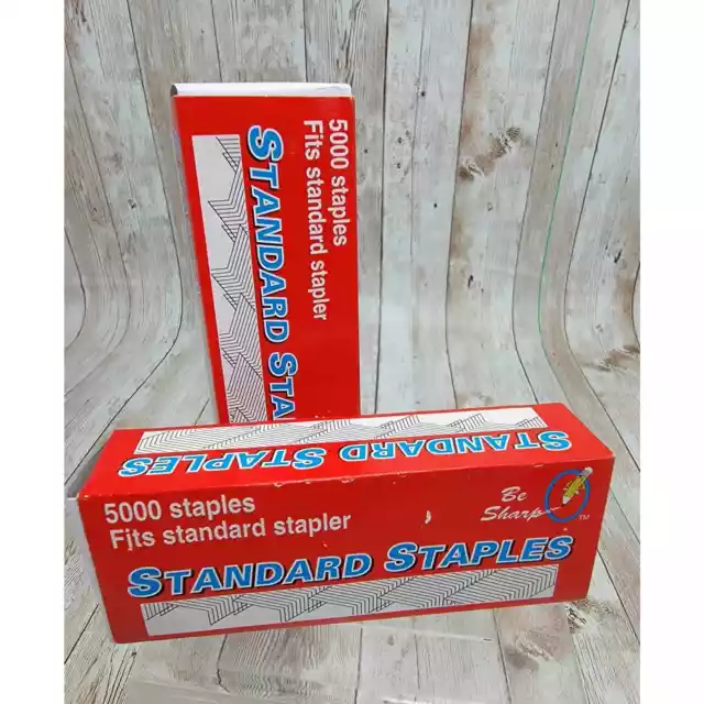 2 Box's 5000 Staples Standard Staples Fits Standard Stapler