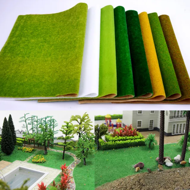 Grass Landscape Mat Scenery Sand Railway Model Artificial Layout Decor 25x25cm
