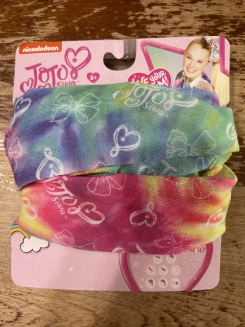 Jojo Siwa Kids Face Mask Neck Gaiter Scarf Headband Hairband Ponytail Bracelet