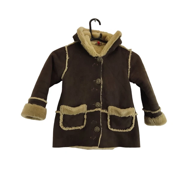 Manteau bleu catimini à capuche bébé fille 18 mois