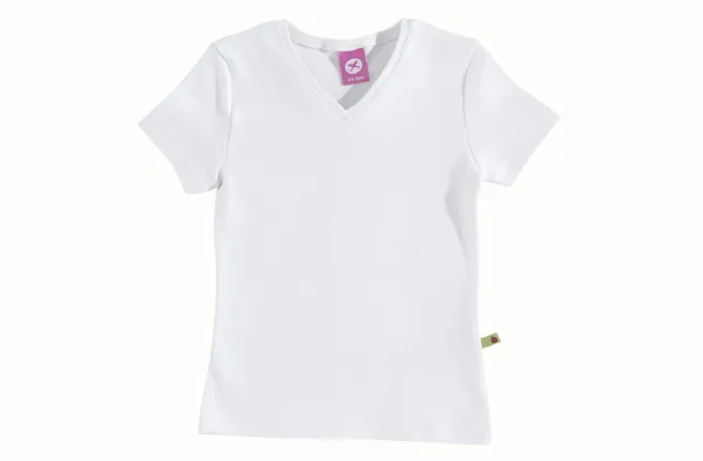 Hering Bambino Ragazze Basic Quotidiano Cotone Scollo A V T-Shirt 5206