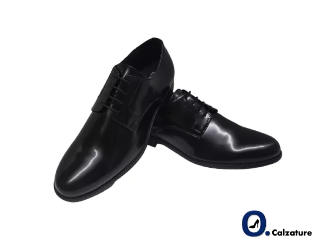 Scarpe Uomo Eleganti Cerimonia Sposo Derby Vera Pelle abrasivata Made in Italy