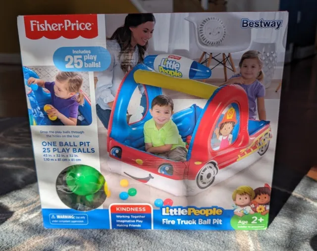 Fisher-Price Little People Fire Truck Ball Pit Brand New In Box Kids Inflatable