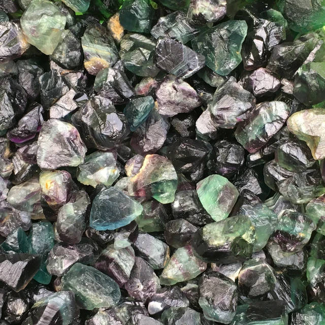22LB Natural Rainbow Fluorite Quartz Crystal rough mineral specimen gemStone