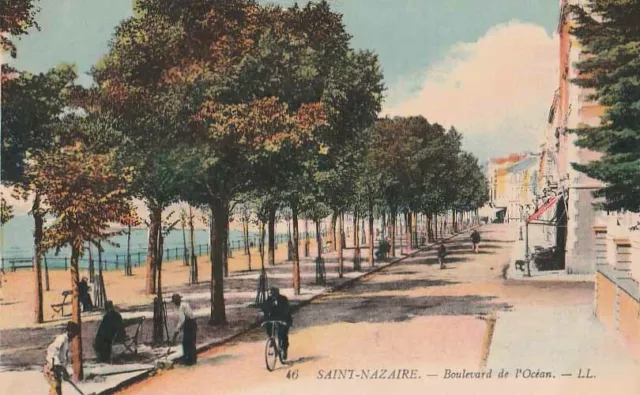 Carte postale ancienne Saint Nazaire Boulevard de l'Océan 44 Loire Atlantique