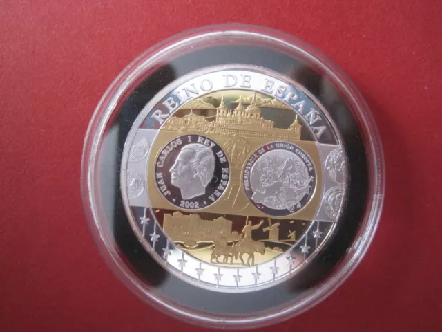 Medalla España Pp Motivo: 10 Moneda de Plata ? Teils Dorado