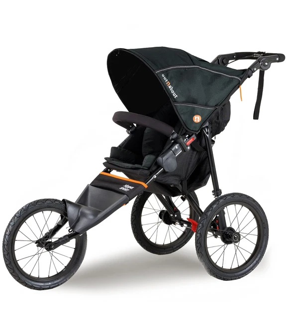 Out n about nipper sport V5 pushchair Forest black with Raincover birth to 22 kg