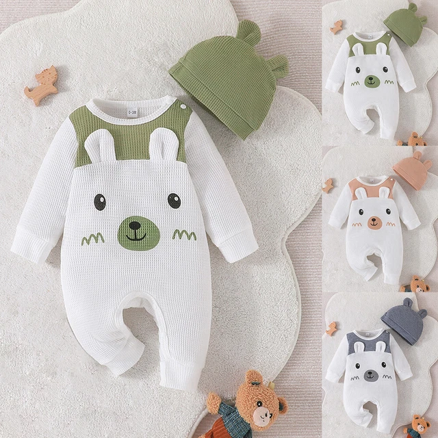 Carino orso neonato bambine tuta romper top pantaloni set abiti