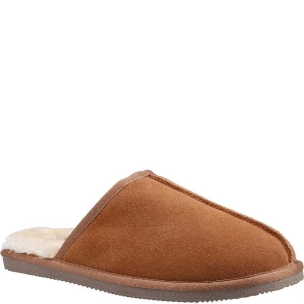 Pantofole Hush Puppies COADY PELLE SCAMOSCIATA classiche da uomo calde memory foam marrone chiaro