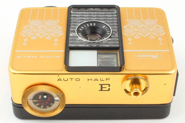 Rare !! [MINT in Case "King Gold"] Ricoh Auto Half E film Camera From Japan