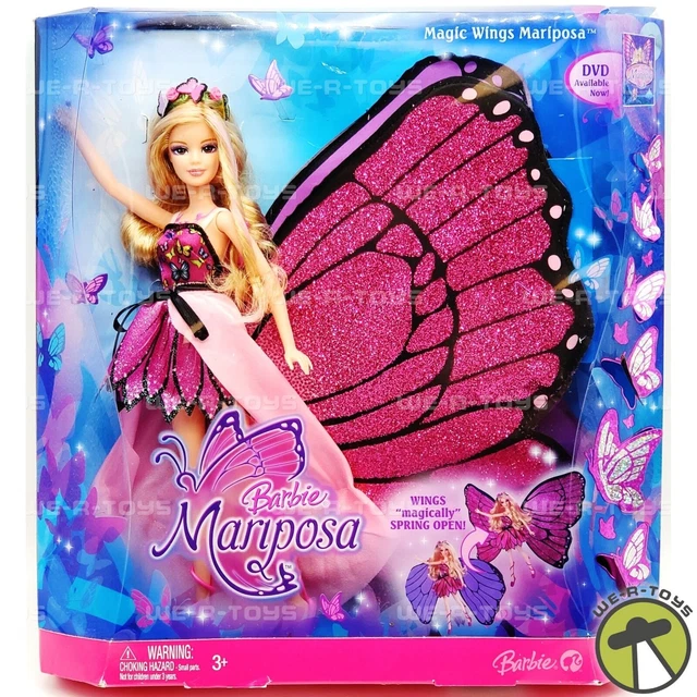 BARBIE MAGIC WINGS Mariposa doll 2008 Rare L8585 Original