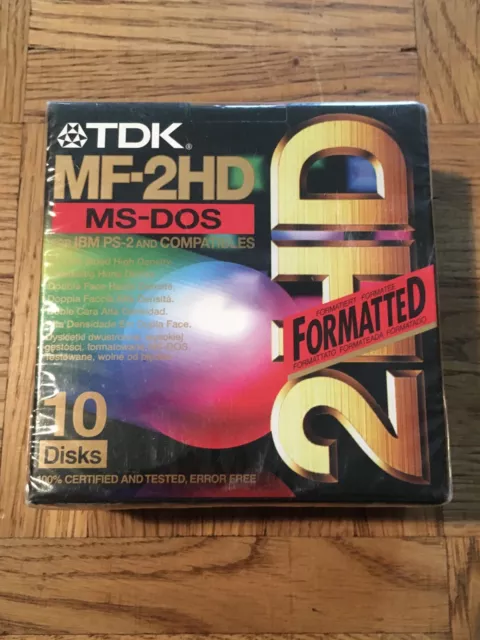 10 Stk. TDK MF-2HD Disketten Discs formatiert - NEU in OVP!