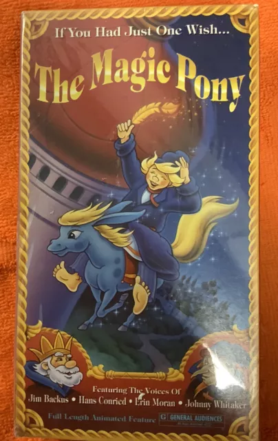 The Magic Pony VHS Animated Movie Jim Backus Erin Moran Johnny Whitaker NEW