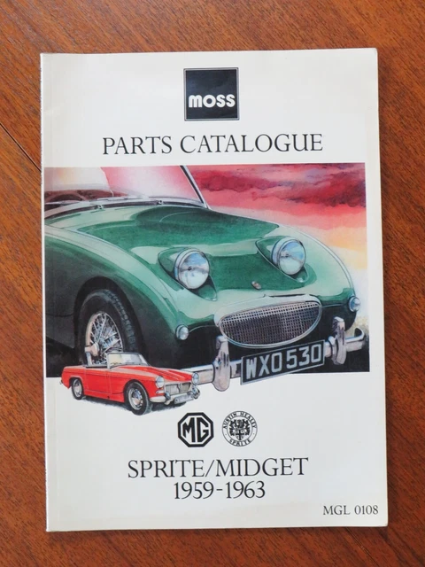 MOSS PARTS CATALOGUE - Sprite/Midget 1959-1963 MGL 0108 $19.90 ...