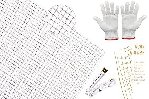Wire Mesh Screen Woven Mesh 5 304 Stainless Steel Garden Never Rust Heat Tool