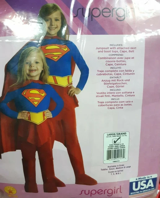 COSTUME VESTITO SUPERGIRL CARNEVALE TG. 12/14 anni-adulto S/M EUR 34,99 -  PicClick IT