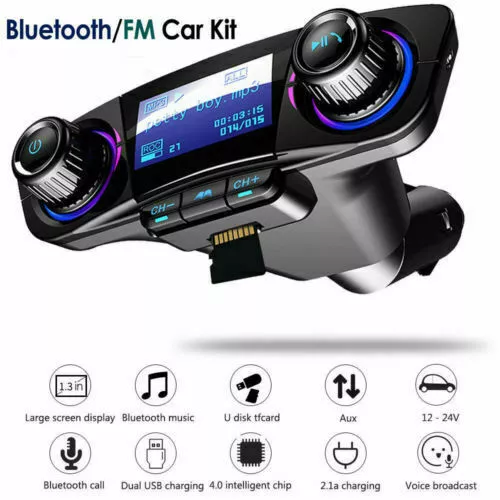 Bluetooth Car FM Transmitter USB Charger MP3 Player Hands free Radio Adapter Kit