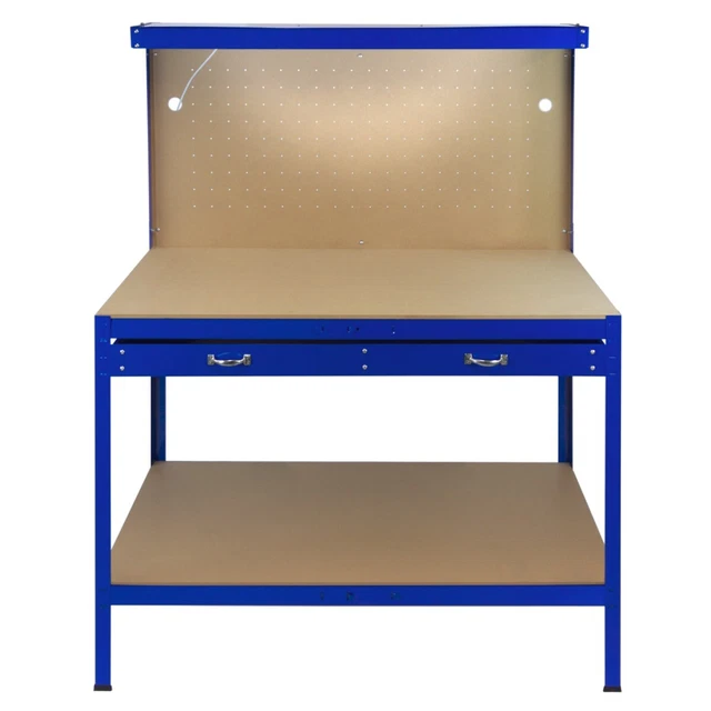 Strumento leggero banco da lavoro blu cassetto pegboard garage resistente officina in acciaio fai da te