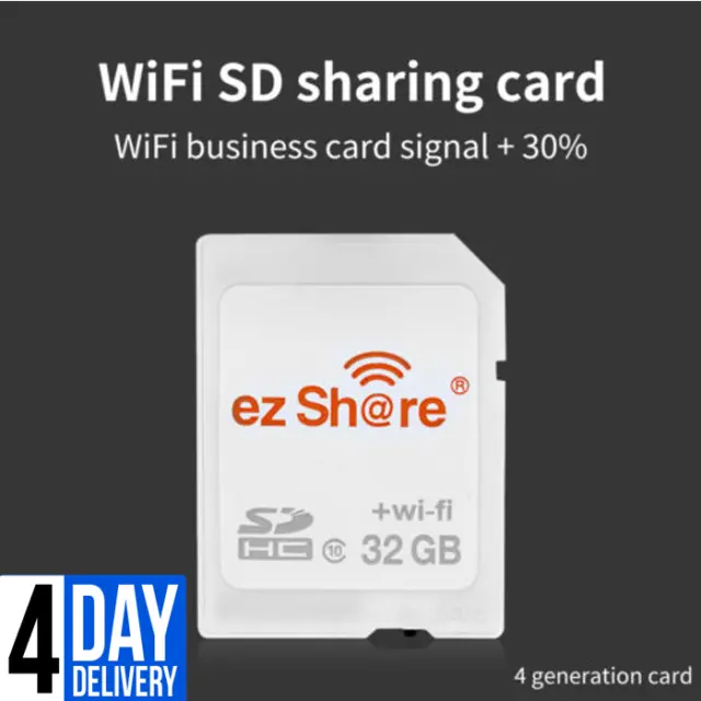 Wi-Fi Wireless SDHC 32GB Class 10 SD Memory Card for Eye Fi Transcend Ez Share