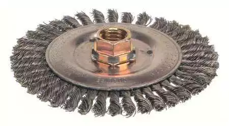 Weiler 94753 Root Pass Wire Brush, Arbor, 5", 3/16" W