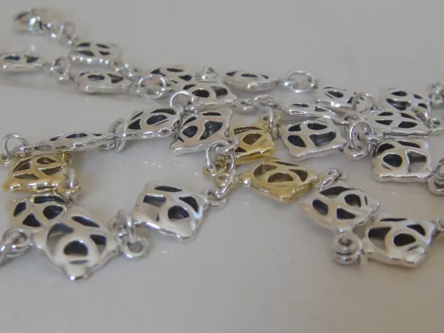 $1325 David Yurman 18K Gold Ss Dy Logo Necklace