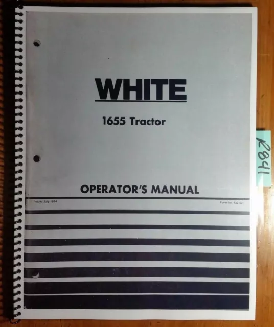 White Oliver Cockshutt 1655 Minneapolis-Moline G750 Tractor Operator Manual 7/74
