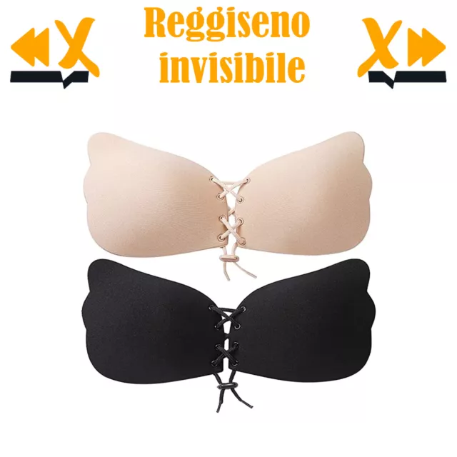 REGGISENO INVISIBILE SENZA SPALLINE BRA SCHIENA NUDA SILICONE