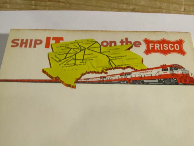 Vintage Frisco Ship It on the Frisco Notepad Letterhead Sheet Large Pad NOS 7"