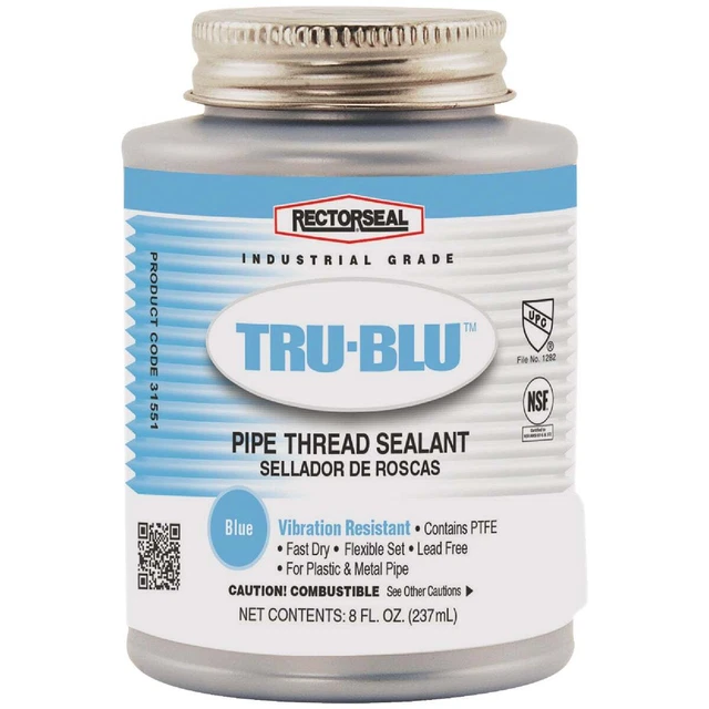 RectorSeal Tru-Blu 8 Oz. Blue Thread Sealant 31551 Rectorseal Tru-Blu 31551 8