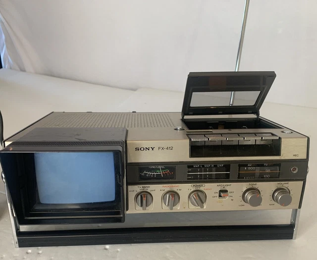 SONY FX412 PORTABLE TV/Radio/Cassette Player (February 1979) £66.73