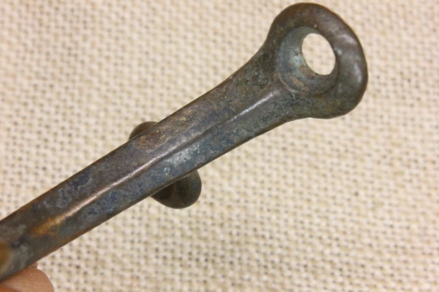 Old Single Coat Hook 1850’s School Farmhouse Wardrobe Rare Antique Cast BRASS! 10