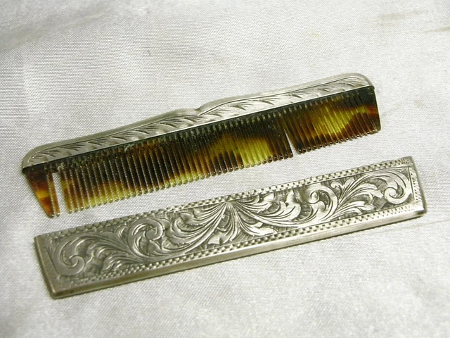 ANCIEN PEIGNE À moustache 19ème antique mustache comb kamm mit