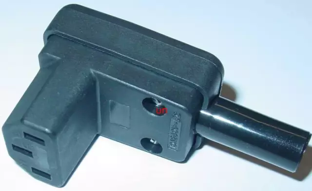 Kaltgeräte Winkelstecker, Winkelkupplung, 250V/10A, Zugentlastung D89D