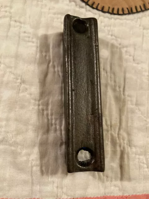 Old Cast Iron 3 1/8" Rim Lock Catch Part, Aged Metal, Free S/H