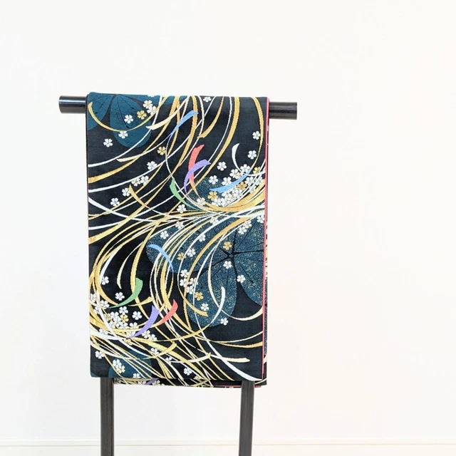 FUKURO OBI Japanese Kimono Pure silk fukuro obi furisode Antique Classic