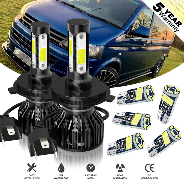 FOR VW T5.1 & T6 H4 Headlight bulbs upgrade kit LED Main/Dipped Beam