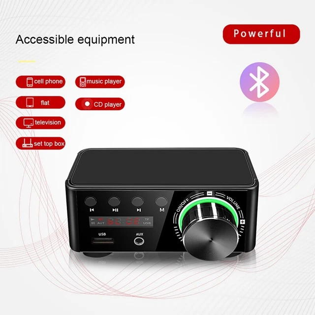 BT5.0 Amplificatore Digitale Portatile 80Wx2 2.0 Stereo Classe D HIFI Fever Audio M2J3