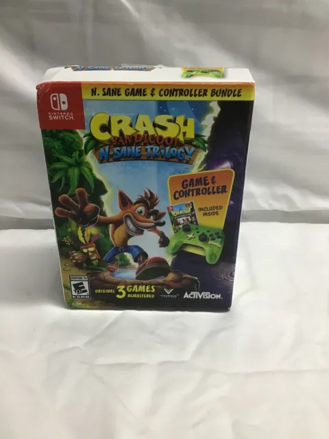 New Crash Bandicoot N Sane Trilogy Nintendo Switch Controller Bundle Sealed