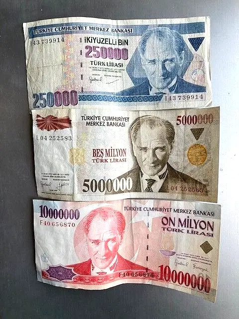 Turkey banknotes 1970